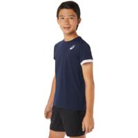 Tricou Asics Boys Tenis, blue/alb L