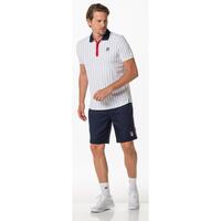 Tricou polo FILA Stripes barbati alb/bleumarin L