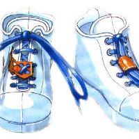 Clips Tourna pentru sireturi - Alb