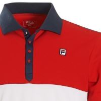 Tricou polo FILA Palle Barbati, rosu/bleumarin,alb, M