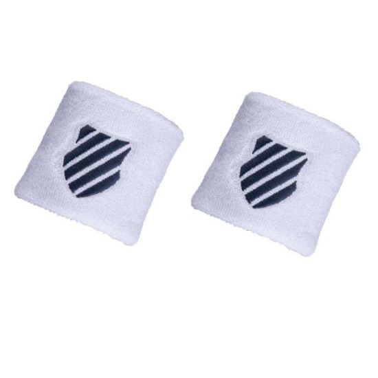 Set 2 mansete sport K-SWISS, unisex, alb
