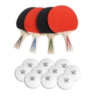 Set Sunflex tenis de masa RUNAROUND, 4 palete fara burete si 10 mingi