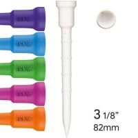 Set tee golf plastic LIGNUM, 82 mm, 12 bucati, mix neon