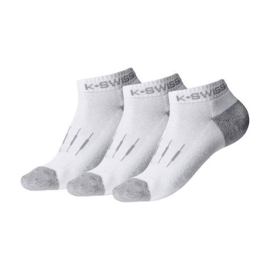 Sosete K-Swiss Sport Ankle, alb, set 3 perechi 