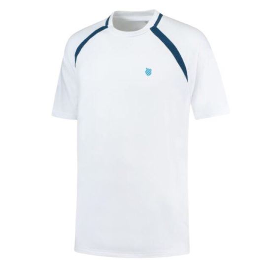 Tricou K-Swiss Hypercourt Mesh Crew 2, alb