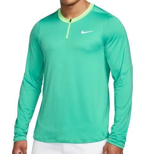 Tricou Nike Court Dri-Fit Advantage maneca lunga verde/lime 