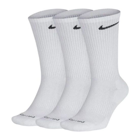 Sosete Nike Everyday Plus Crew, alb, set 3 pereche