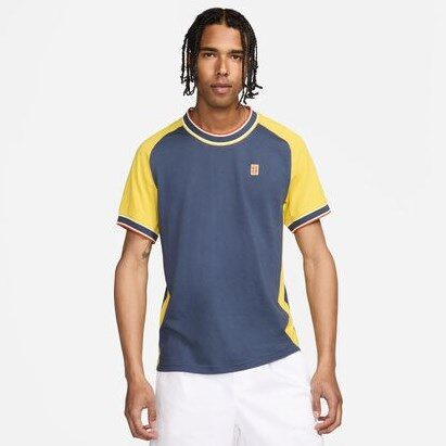Tricou Nike Court Heritage, gri/galben