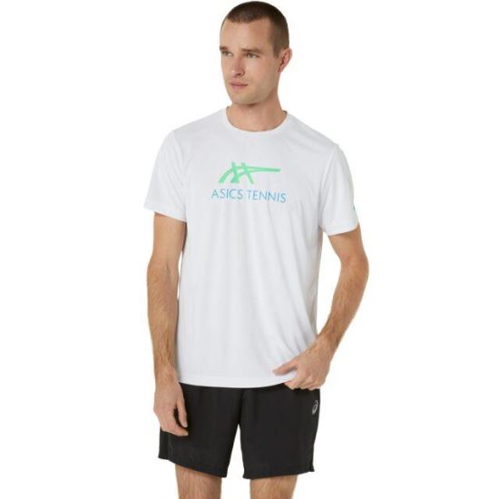 Tricou Asics Court Graphic  White/New Leaf, L