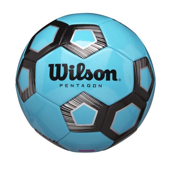 Minge fotbal Wilson Pentagon, marime 5, albastru/negru