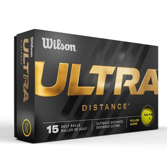 Set mingi golf Wilson Ultra Distance 15 bucati, galben