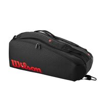 Geanta tenis Wilson CLASH V3 Black/Infrared pentru 6 rachete