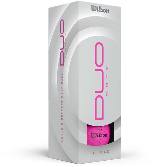 Mingi golf Wilson DUO Soft roz, set 3 buc