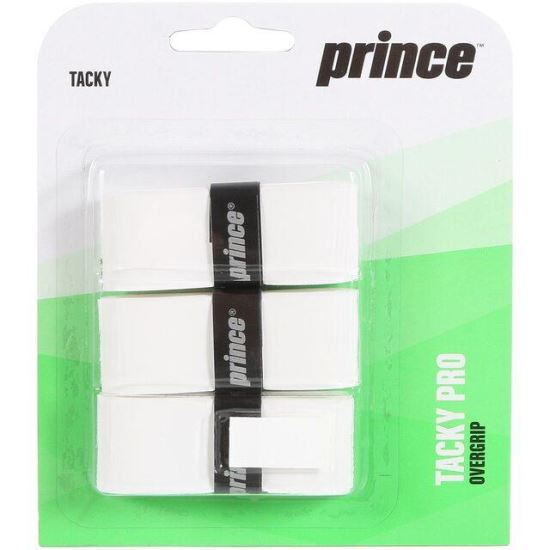 Overgrip Prince Tacky Pro, alb, 3 bucati