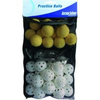 Set 32 mingi golf pentru antrenament LONGRIDGE , 20 plastic + 12 spuma, alb+galben
