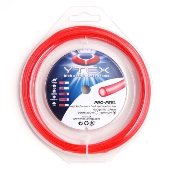 Racordaj Ytex Pro-Feel Fluo rosu, 16/1.27mm, set 12m
