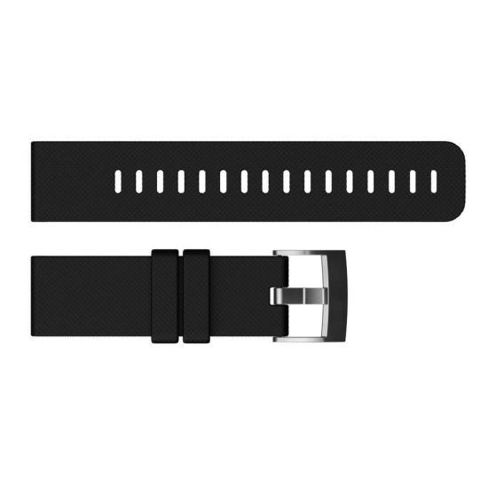 TRAVERSE BLACK SILICONE STRAP