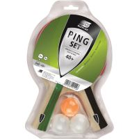 Set Sunflex tenis de masa PING, 2 palete fara burete + 3 mingi