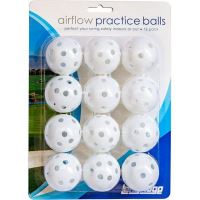 Set 12 mingi golf de antrenament LONGRIDGE din plastic, albe